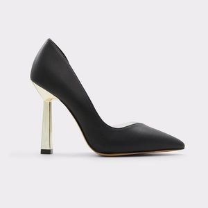 Pump black with gold Aldo heels